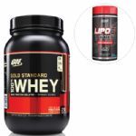 Kit Whey Protein 100% Gold Standard - 909g Brigadeiro + Lipo 6 Black Powder Brazil - Nutrex