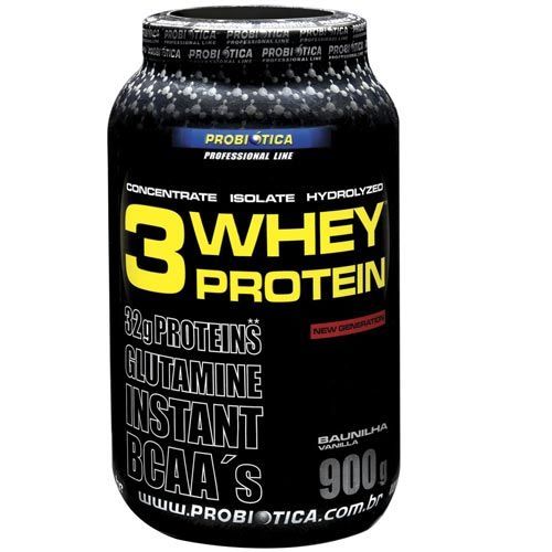 Whey Protein 3W - 900g Baunilha - Probi�tica