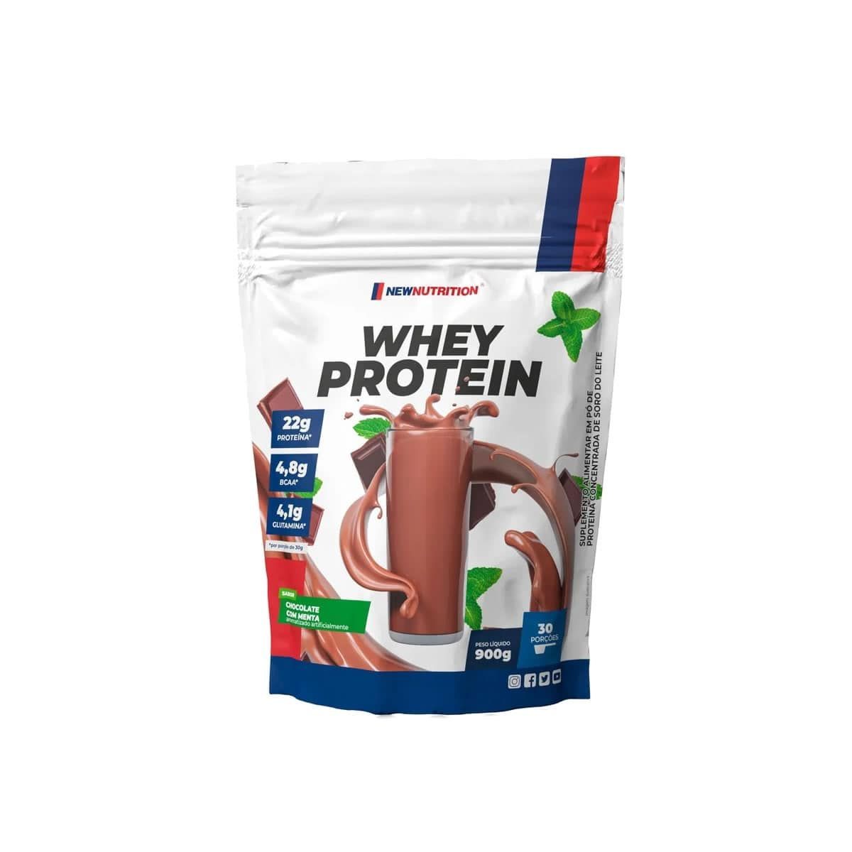 Whey Protein - 900g Refil Chocolate Com Menta - NewNutrition*** Data Venc. 30/12/2023