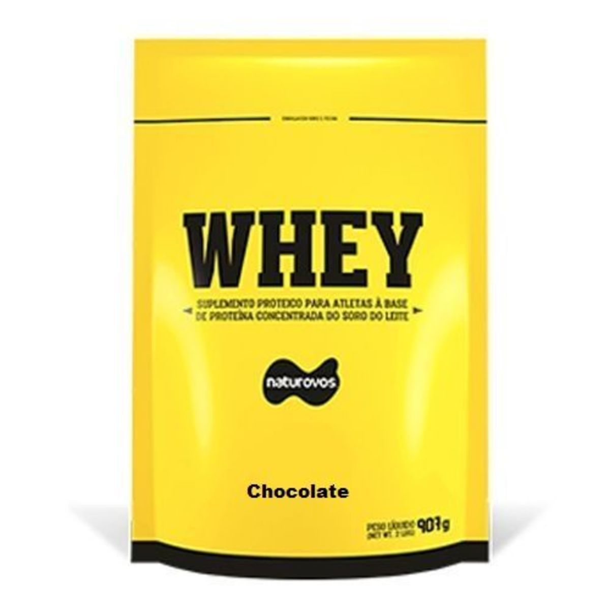 Whey Protein - 907g Refil Chocolate - Naturovos