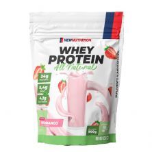 Whey Protein All Natural - 900g Refil Morango - NewNutrition