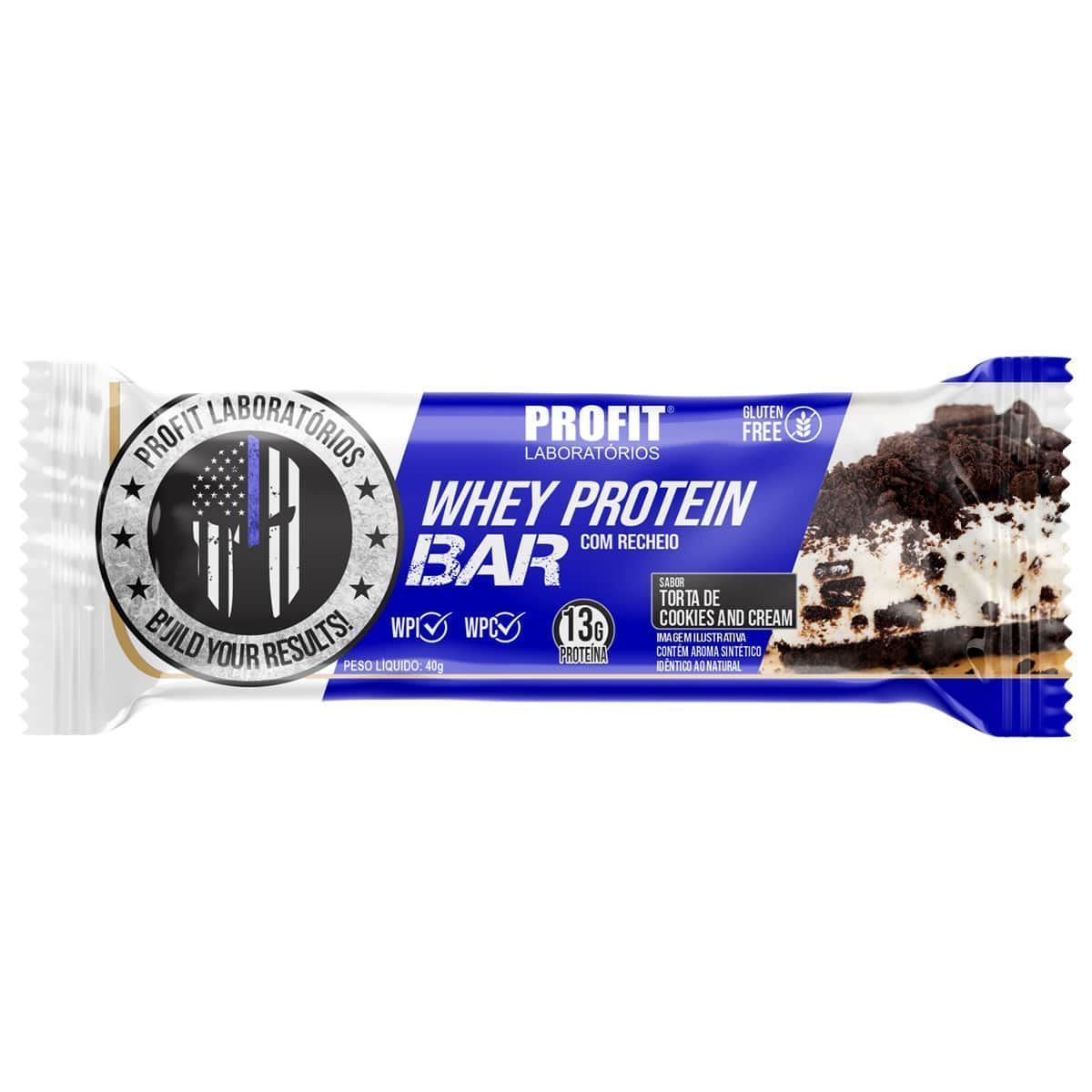 Whey Protein Bar - 1 Unidades 40g Torta de Cookies And Cream - ProFit
