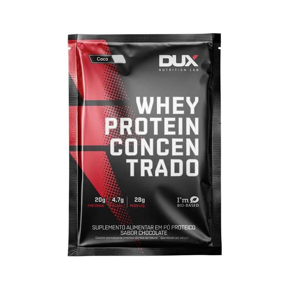 Whey Protein Concentrado - 1 Sach� 28g Coco - Dux Nutrition*** Data Venc. 30/01/2025