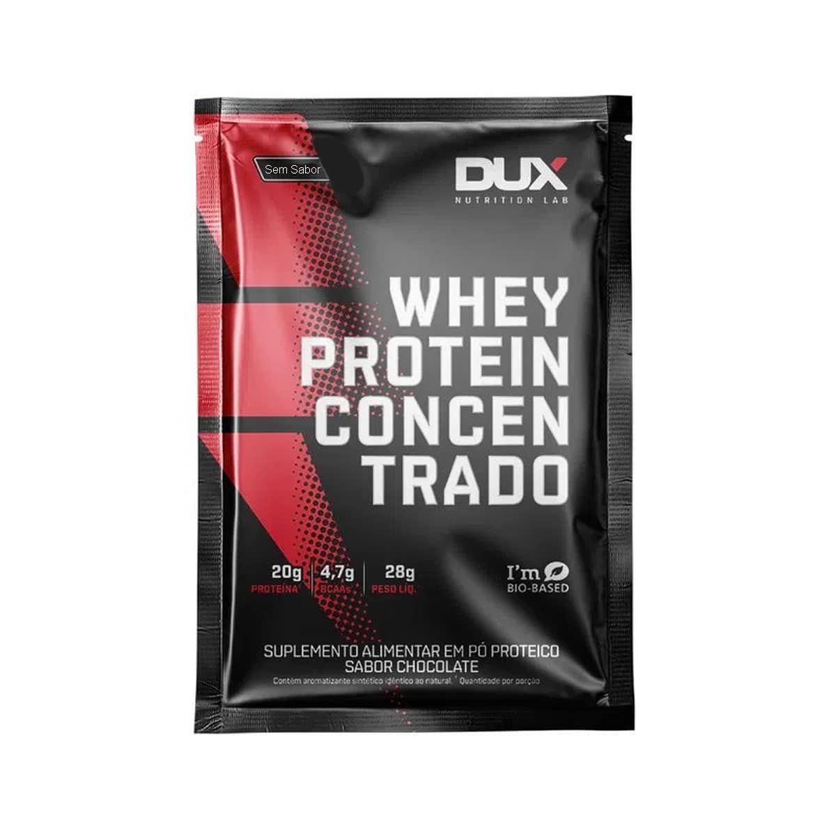 Whey Protein Concentrado - 1 Sach� 25g Sem Sabor - Dux Nutrition*** Data Venc. 26/08/2024