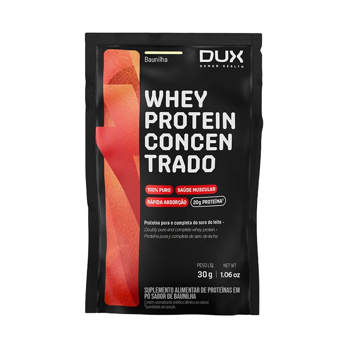 Whey Protein Concentrado - 1 Sach� 30g Baunilha - Dux Nutrition