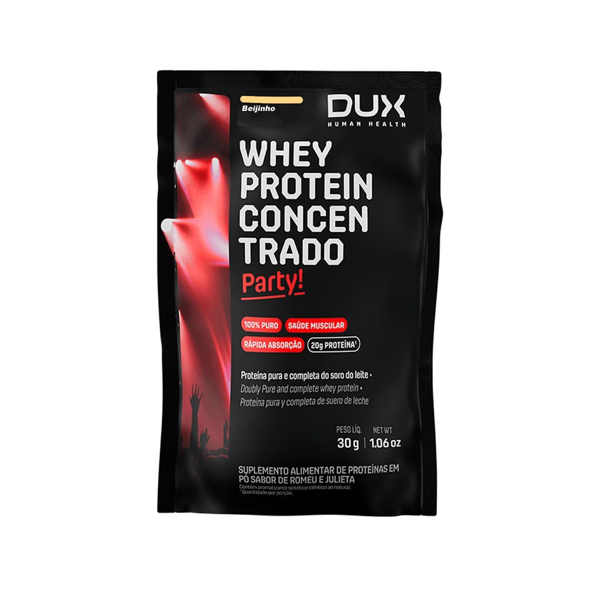 Whey Protein Concentrado - 1 Sach� 30g Beijinho - Dux Nutrition