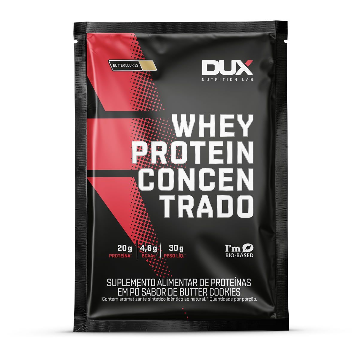 Whey Protein Concentrado - 1 Sach� 30g Butter Cookies - Dux Nutrition*** Data Venc. 30/08/2025