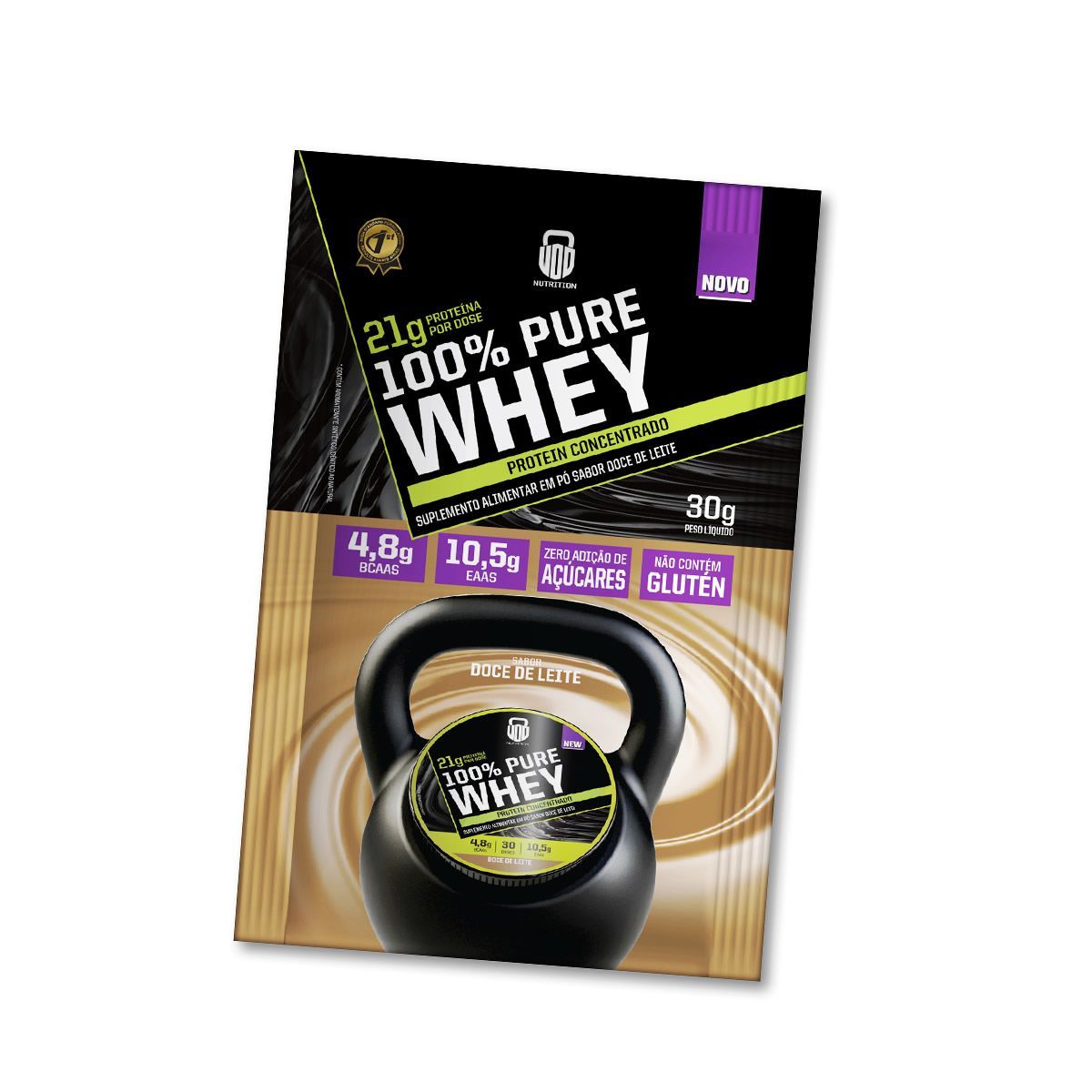Whey Protein Concentrado 100% Pure - 1 Sach� de 30g Doce de Leite - Wod Nutrition