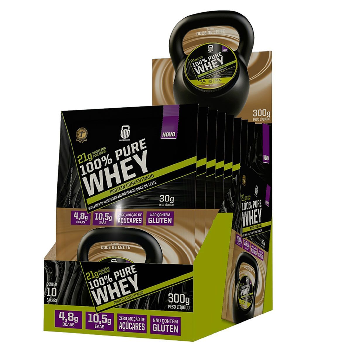 Whey Protein Concentrado 100% Pure - 10 Sach�s de 30g Doce De Leite - Wod Nutrition
