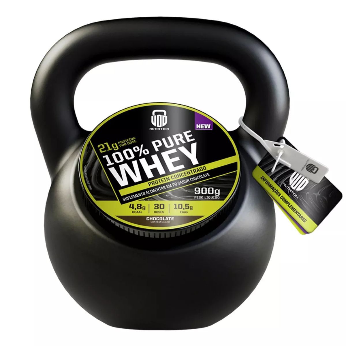 Whey Protein Concentrado 100% Pure - 900g Chocolate - Wod Nutrition	