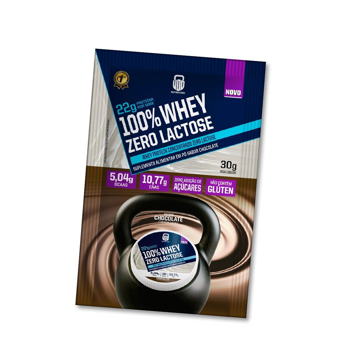 Whey Protein Concentrado 100% Zero Lactose - 1 Sach� de 30g Chocolate - Wod Nutrition
