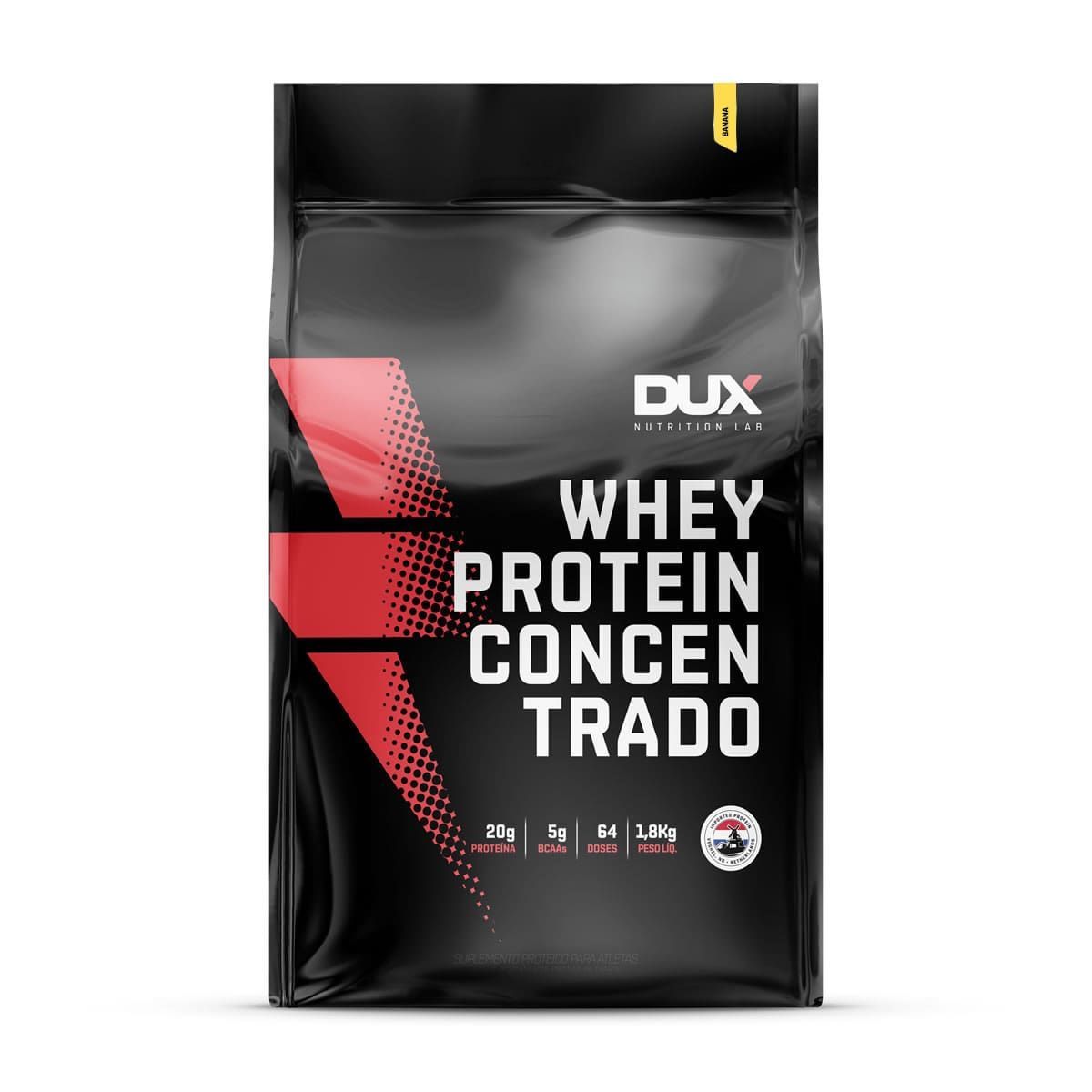 Whey Protein Concentrado - 1800g Refil Banana - Dux Nutrition*** Data Venc. 14/11/2023