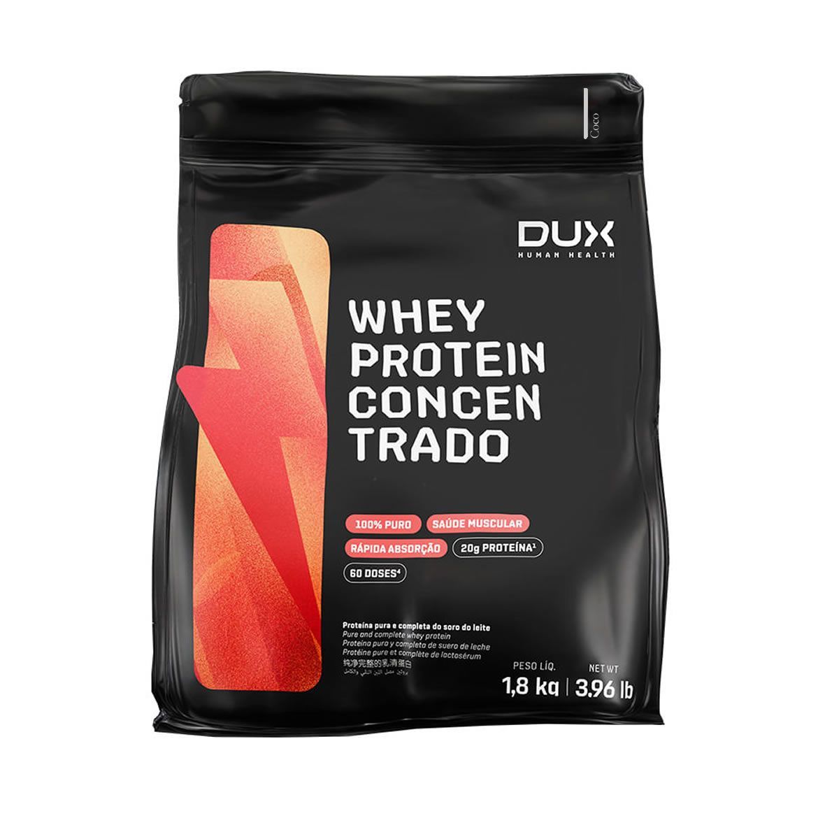 Whey Protein Concentrado - 1800g Refil Coco - Dux Nutrition