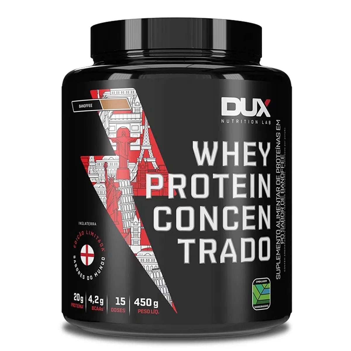 Whey Protein Concentrado - 450g Banoffee - Dux Nutrition