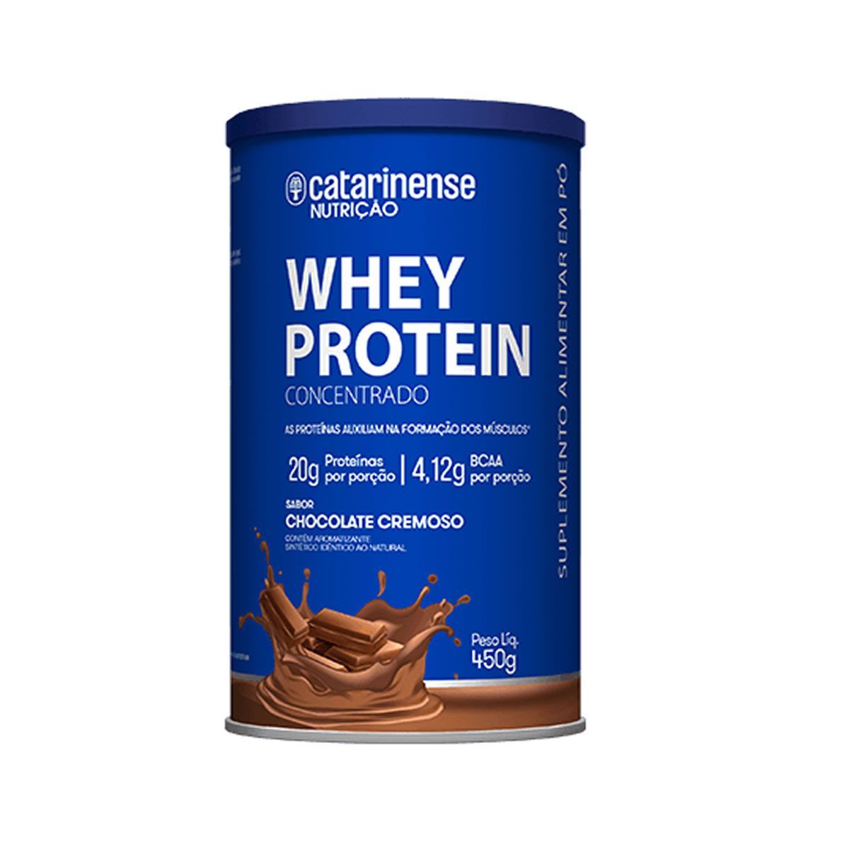 Whey Protein Concentrado - 450g Chocolate - Catarinense Nutri��o