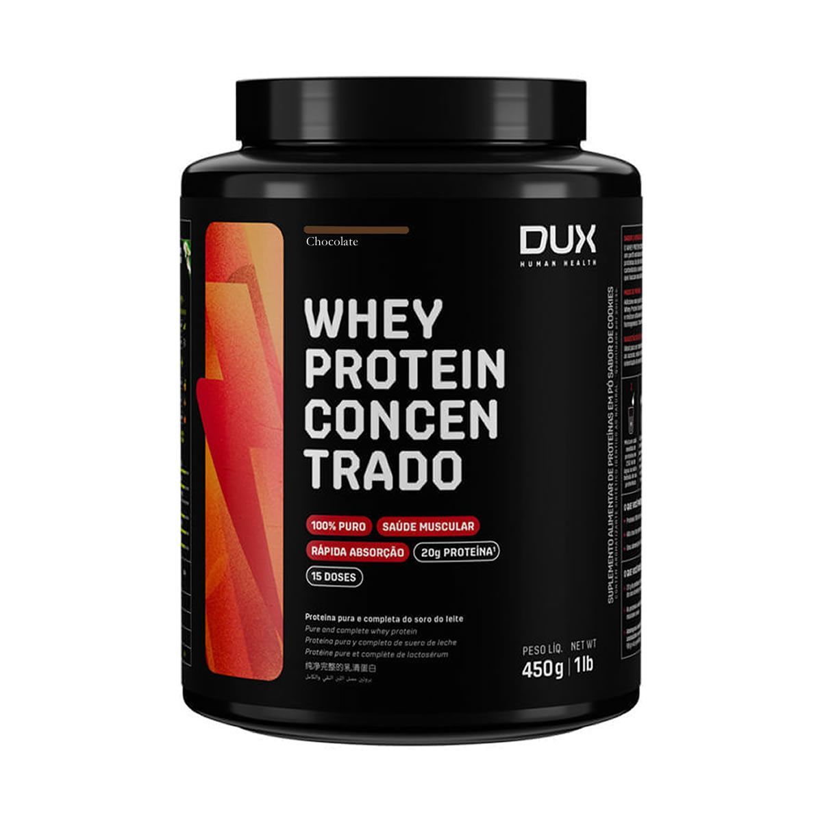 Whey Protein Concentrado - 450g Chocolate - Dux Nutrition