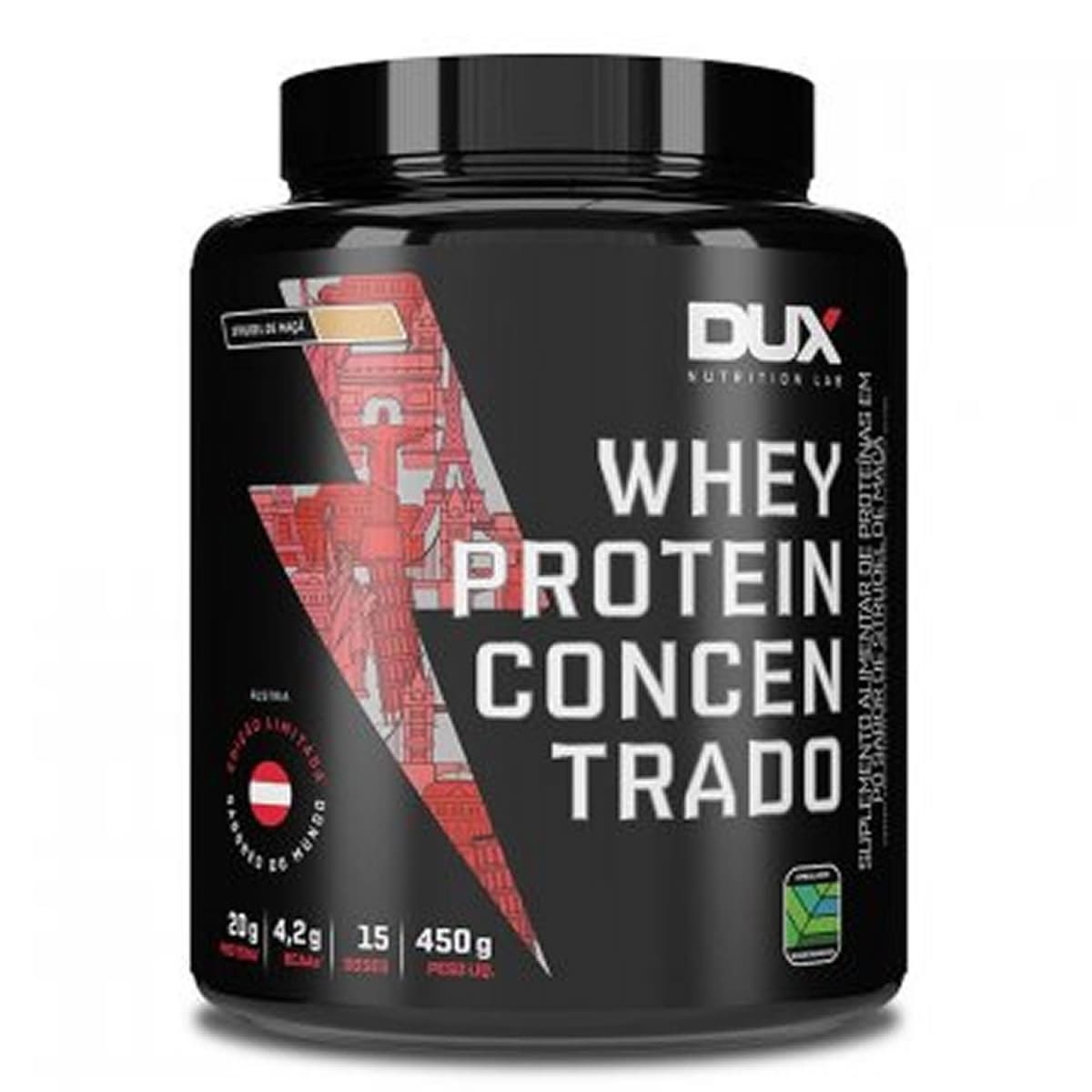 Whey Protein Concentrado - 450g Strudel de Ma�� - Dux Nutrition