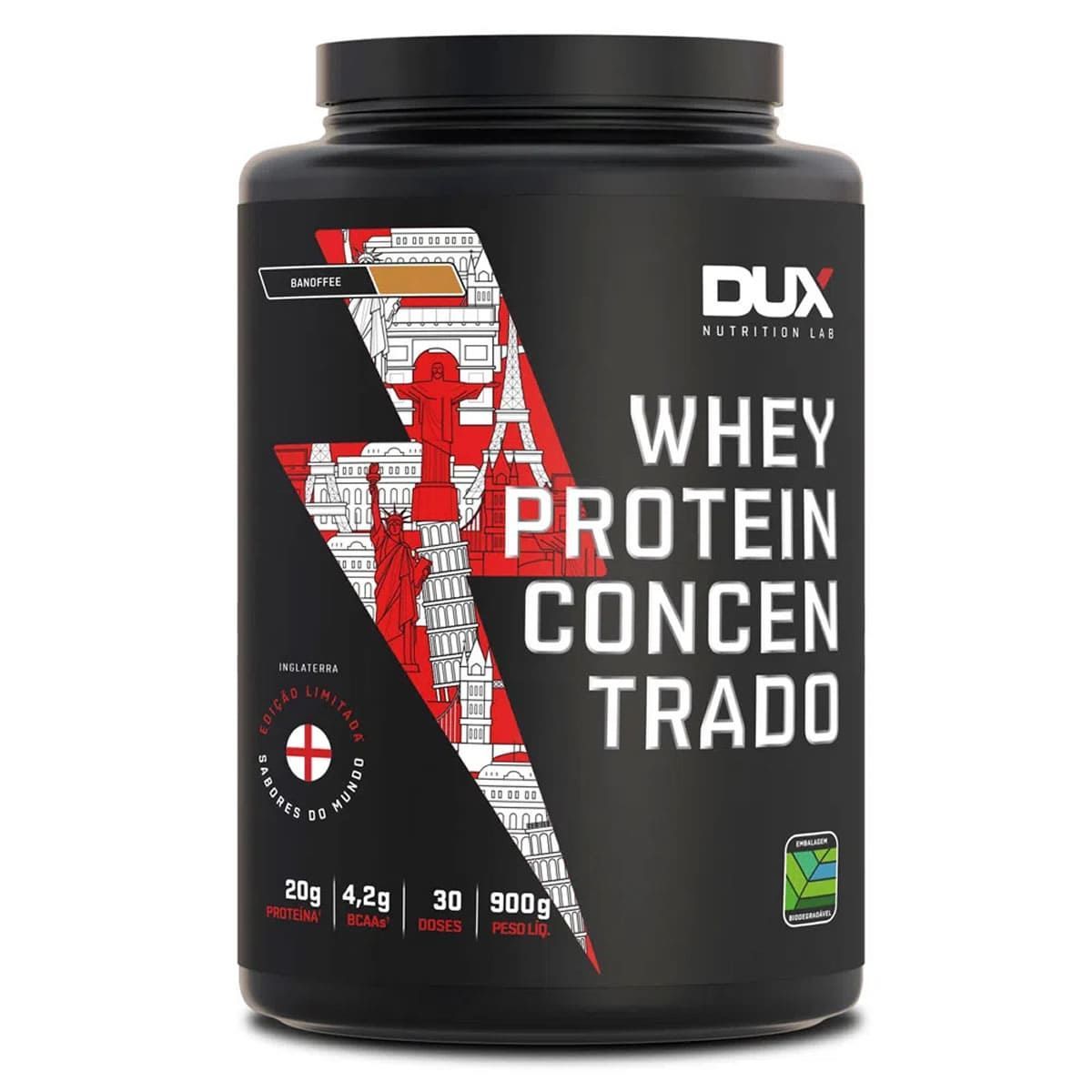 Whey Protein Concentrado - 900g Banoffe - Dux Nutrition