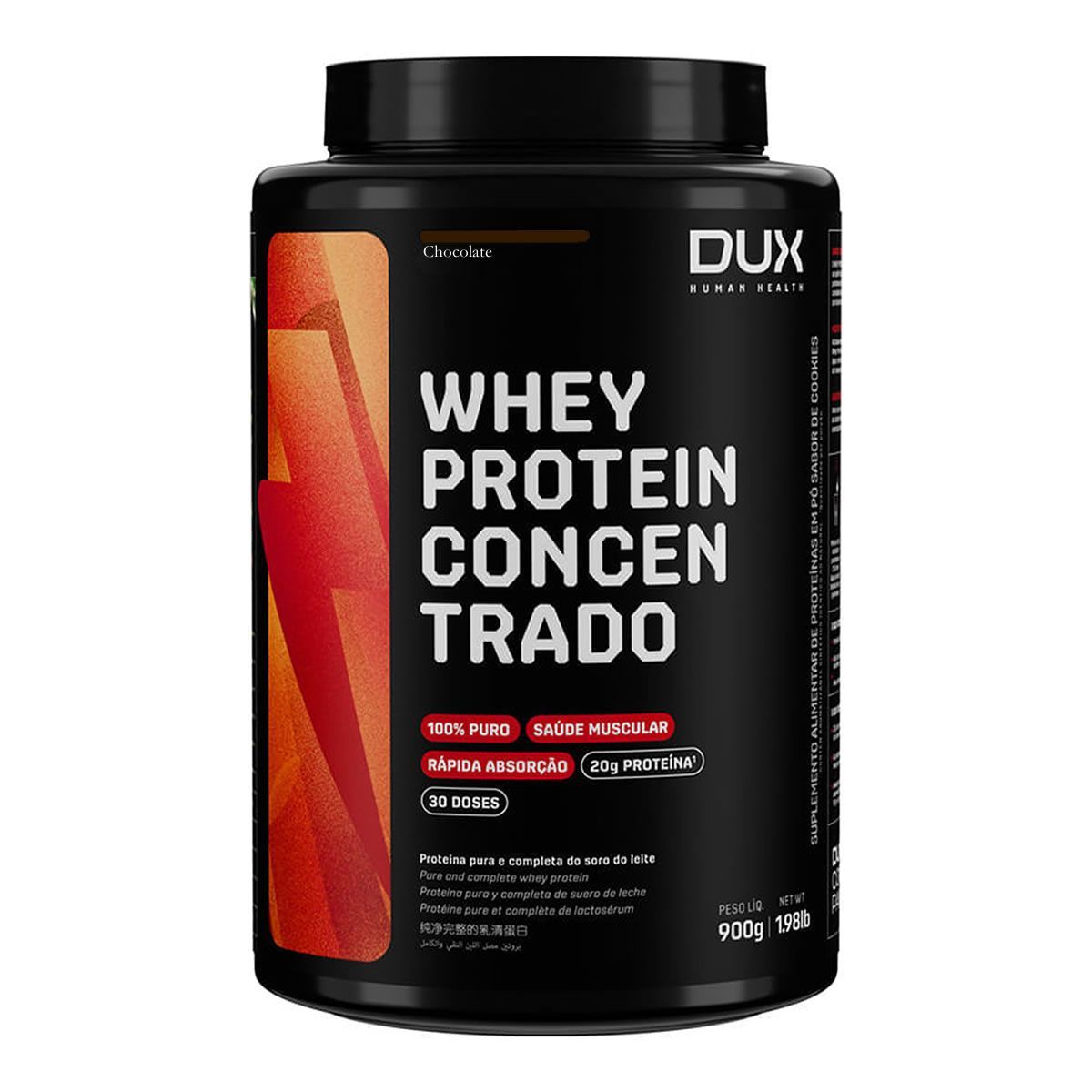 Whey Protein Concentrado - 900g Chocolate - Dux Nutrition