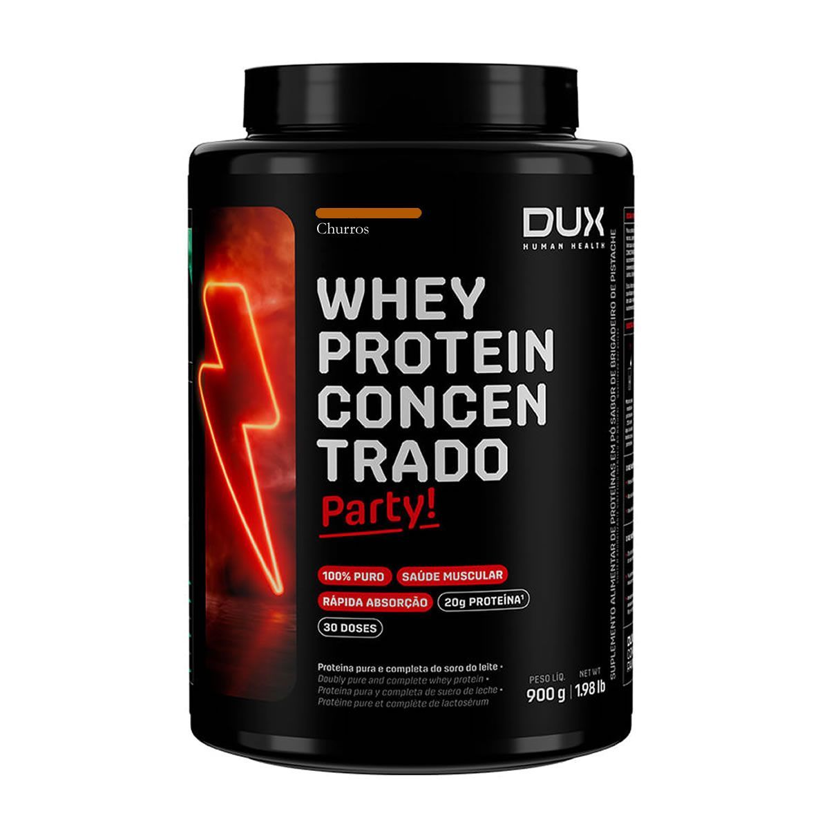 Whey Protein Concentrado Party - 900g Churros - Dux Human Health
