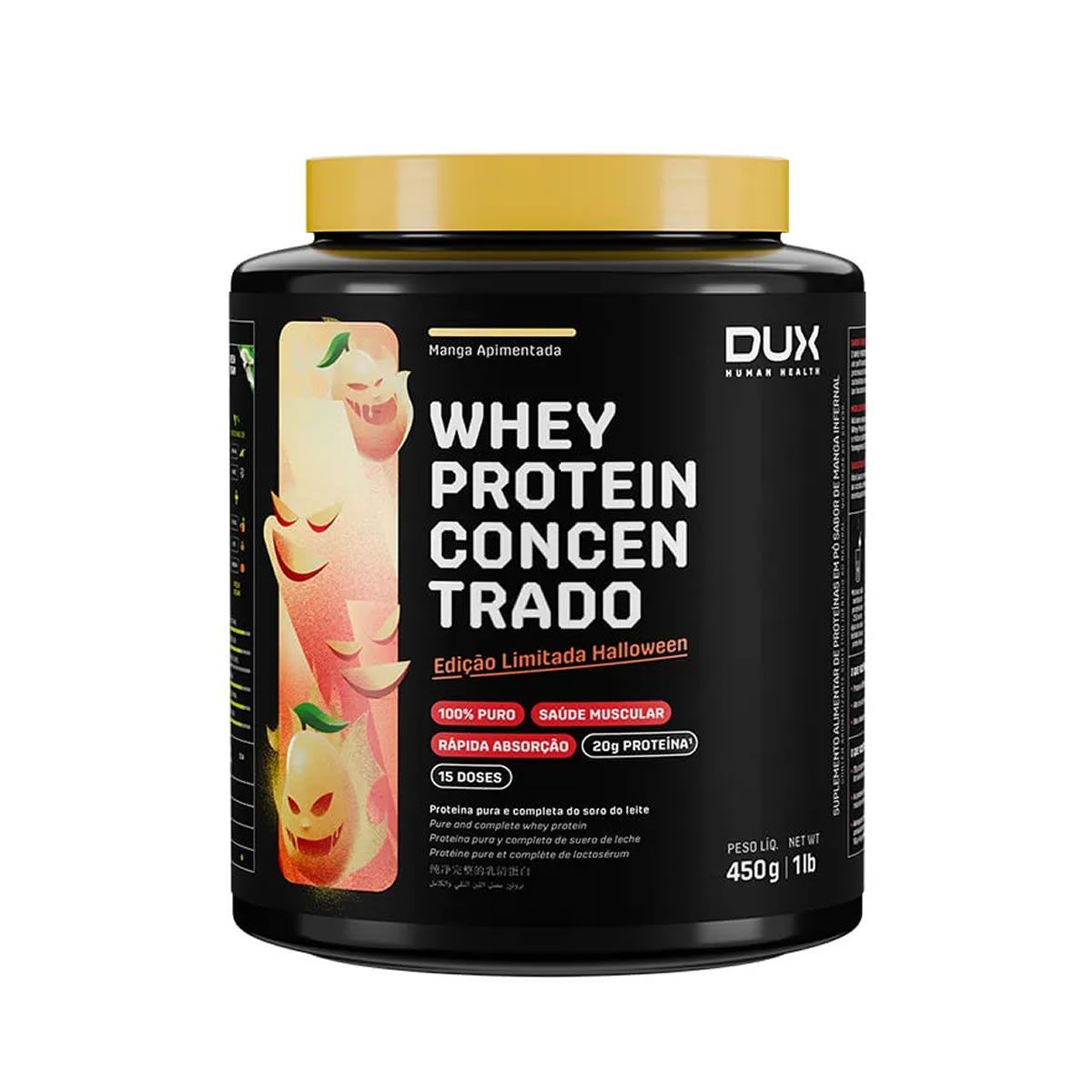 Whey Protein Concentrado Halloween - Manga Apimentada 450g - Dux Nutrition