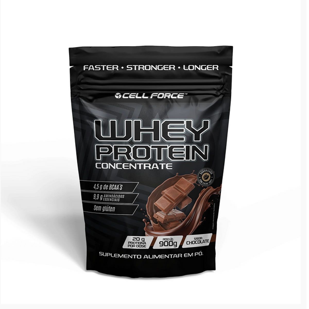 Whey Protein Concentrate - Refil 900g Chocolate - Cell Force