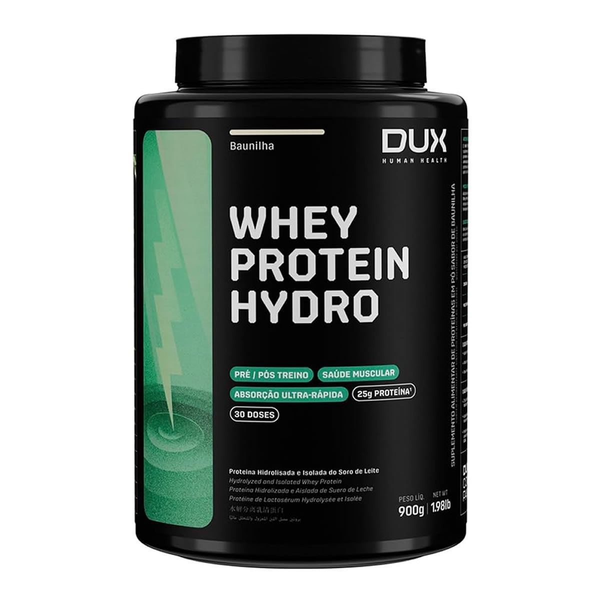 Whey Protein Hydro - 900g Baunilha - Dux Nutrition***LR*** Data Venc. 30/01/2027