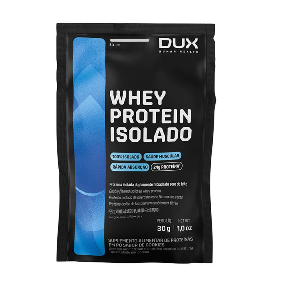 Whey Protein Isolado - 1 Sach� 27g  Coco - Dux Nutrition