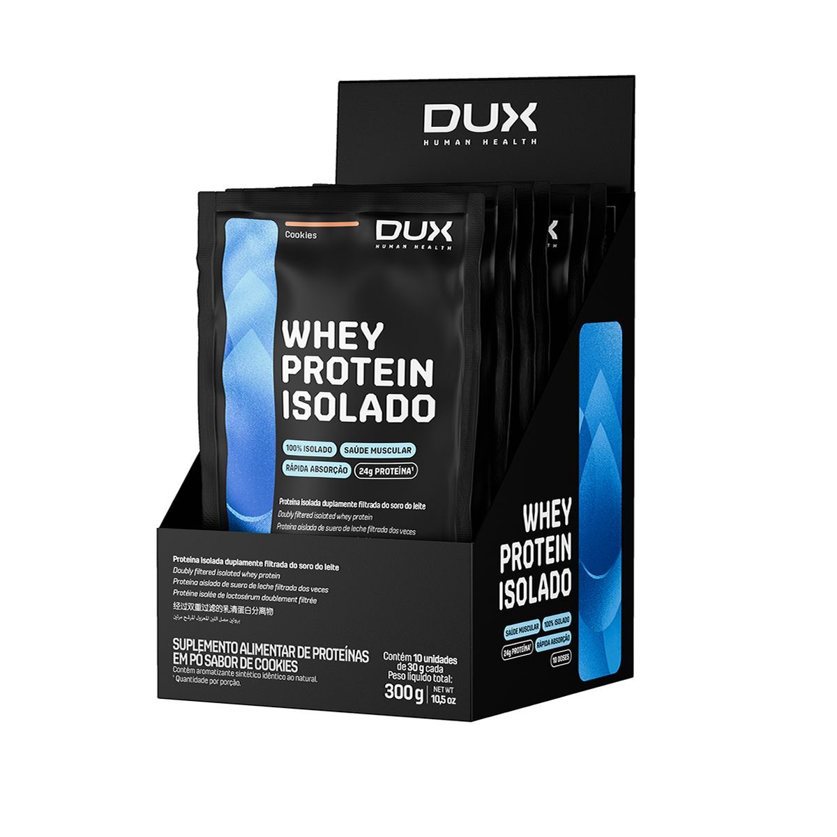 Whey Protein Isolado - 10 Sach�s 27g Cappuccino - Dux Nutrition
