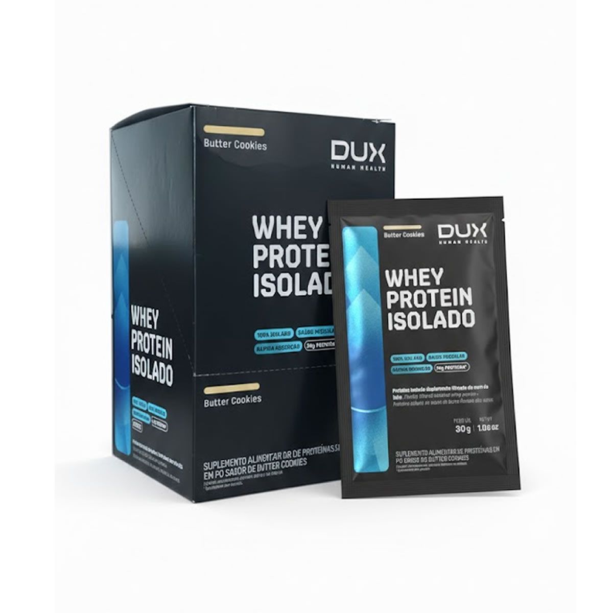 Whey Protein Isolado - 10 Sach�s 30g Butter Cookies - Dux Human Healt