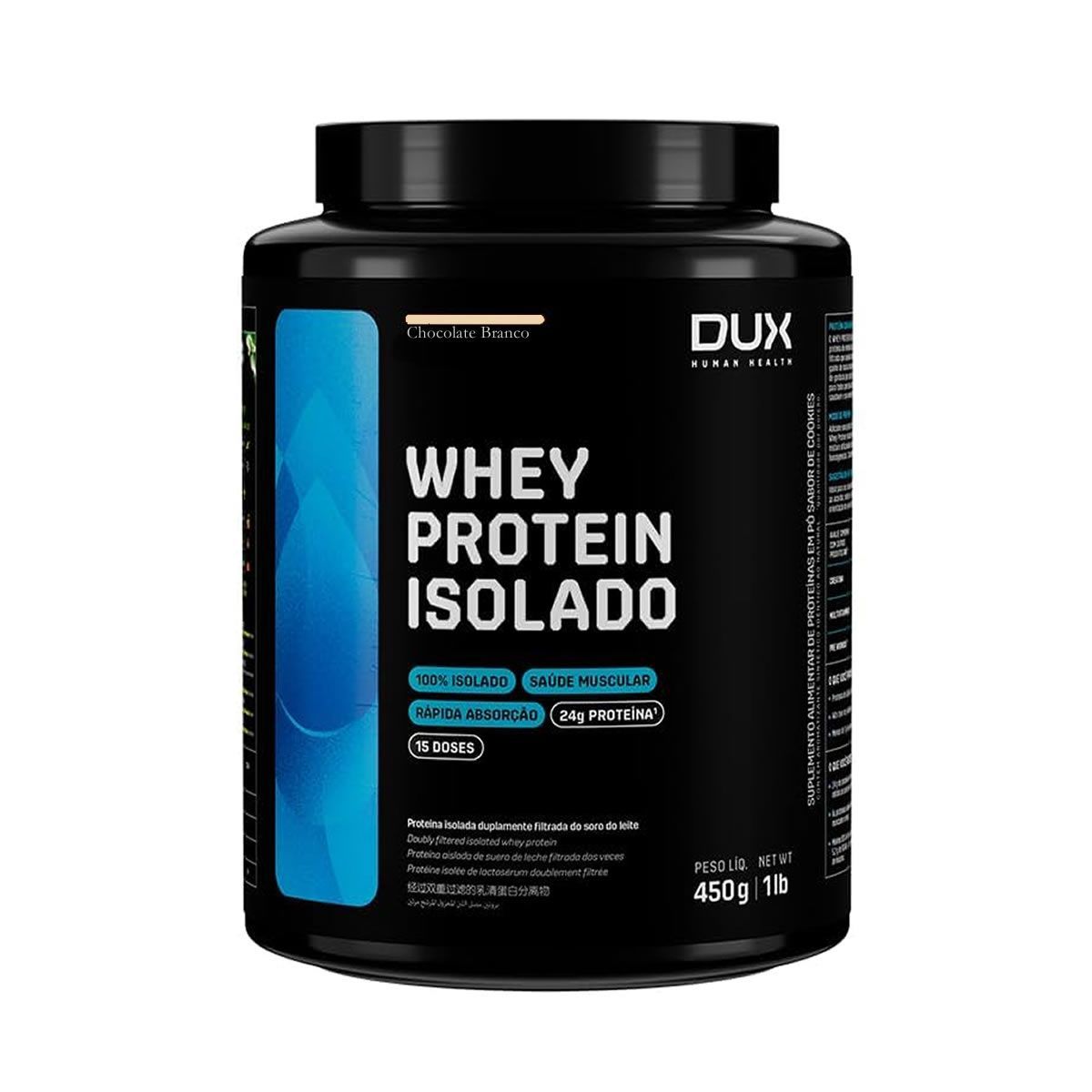 Whey Protein Isolado - 450g Chocolate Branco - Dux Nutrition