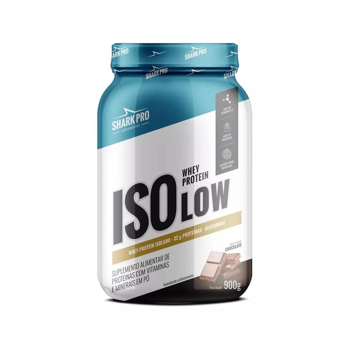 Whey Protein Isolow - 900g Chocolate - Shark Pro Suplementos