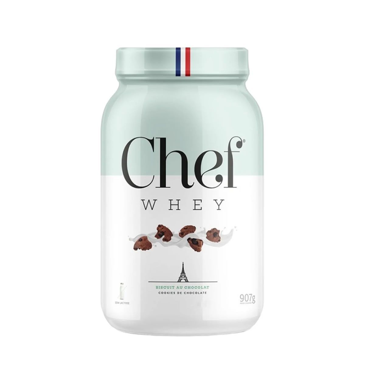 Whey Protein Sem Lactose - 907g Cookies de Chocolate - Chef Whey