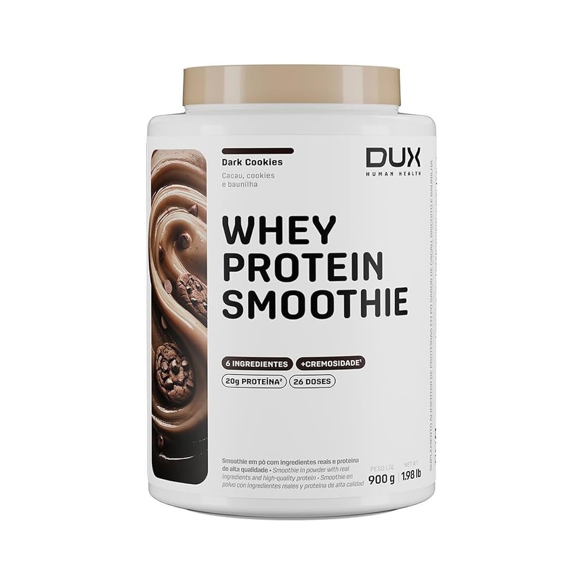 Whey Protein Smoothie - 900g Dark Cookies - Dux Human Healt