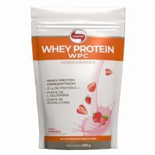 Whey Protein WPC -  900g Refil Morango - Vitafor