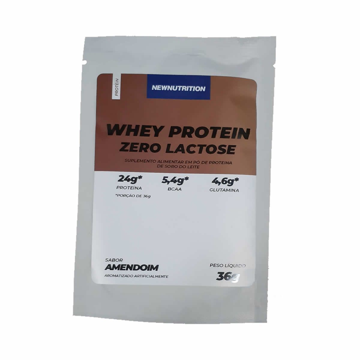 Whey Protein Zero Lactose - 1 Sach� 36g Amendoim - Newnutrition