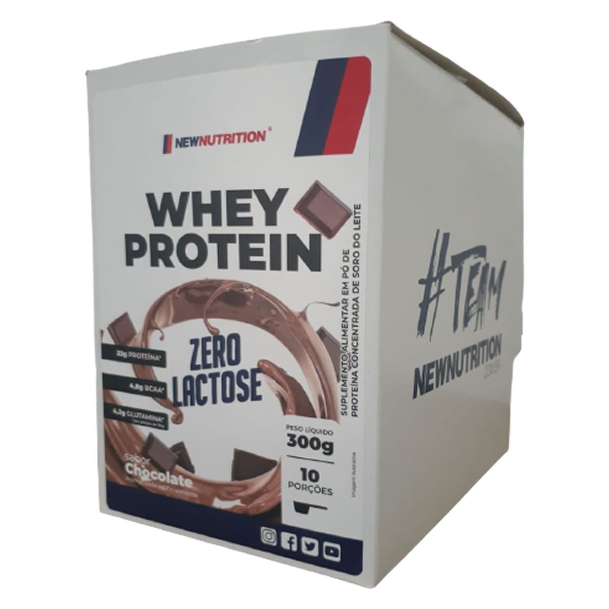 Whey Protein Zero Lactose - 10 Sach�s 30g Chocolate - Newnutrition