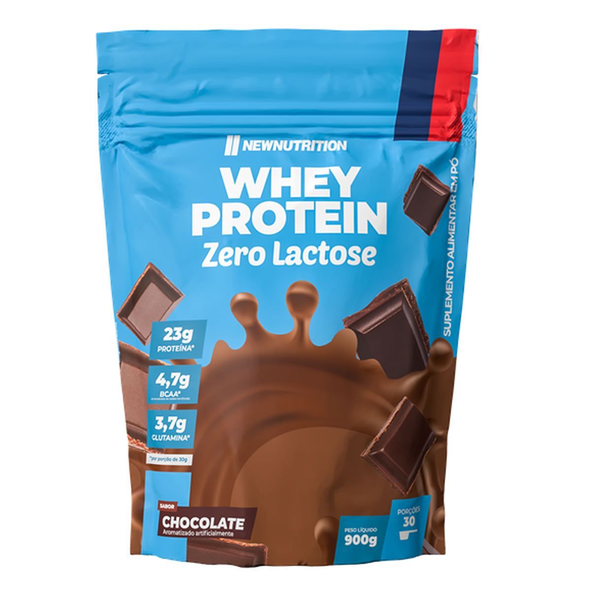 Whey Protein Zero Lactose - 900g Refil Chocolate - NewNutrition
