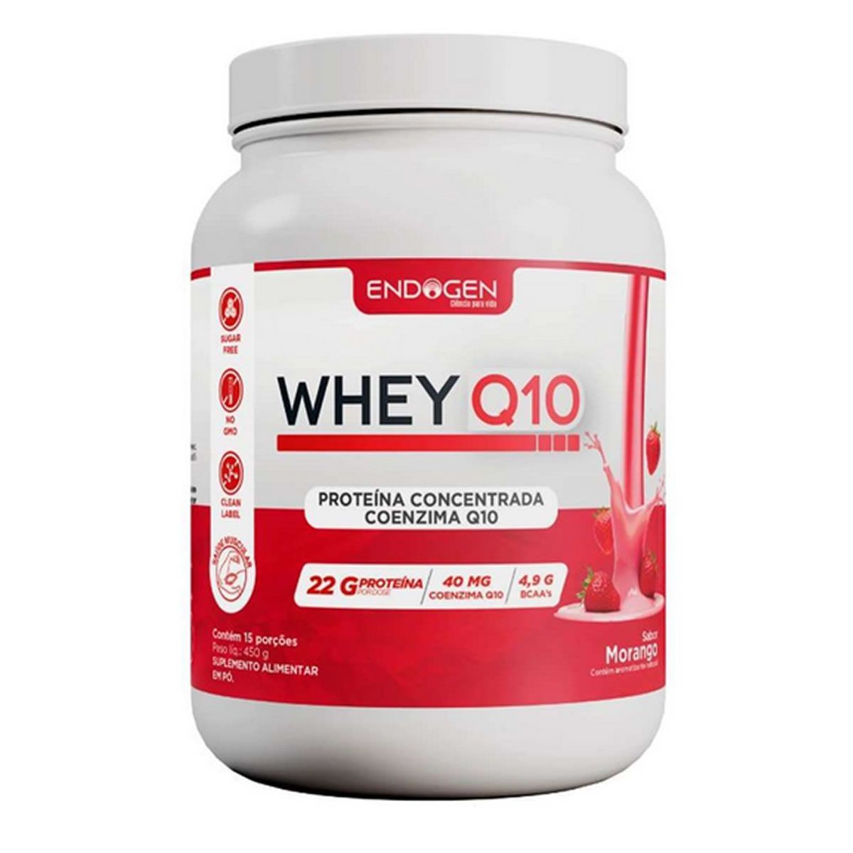 Whey Q10 - 450g Morango - Endogen