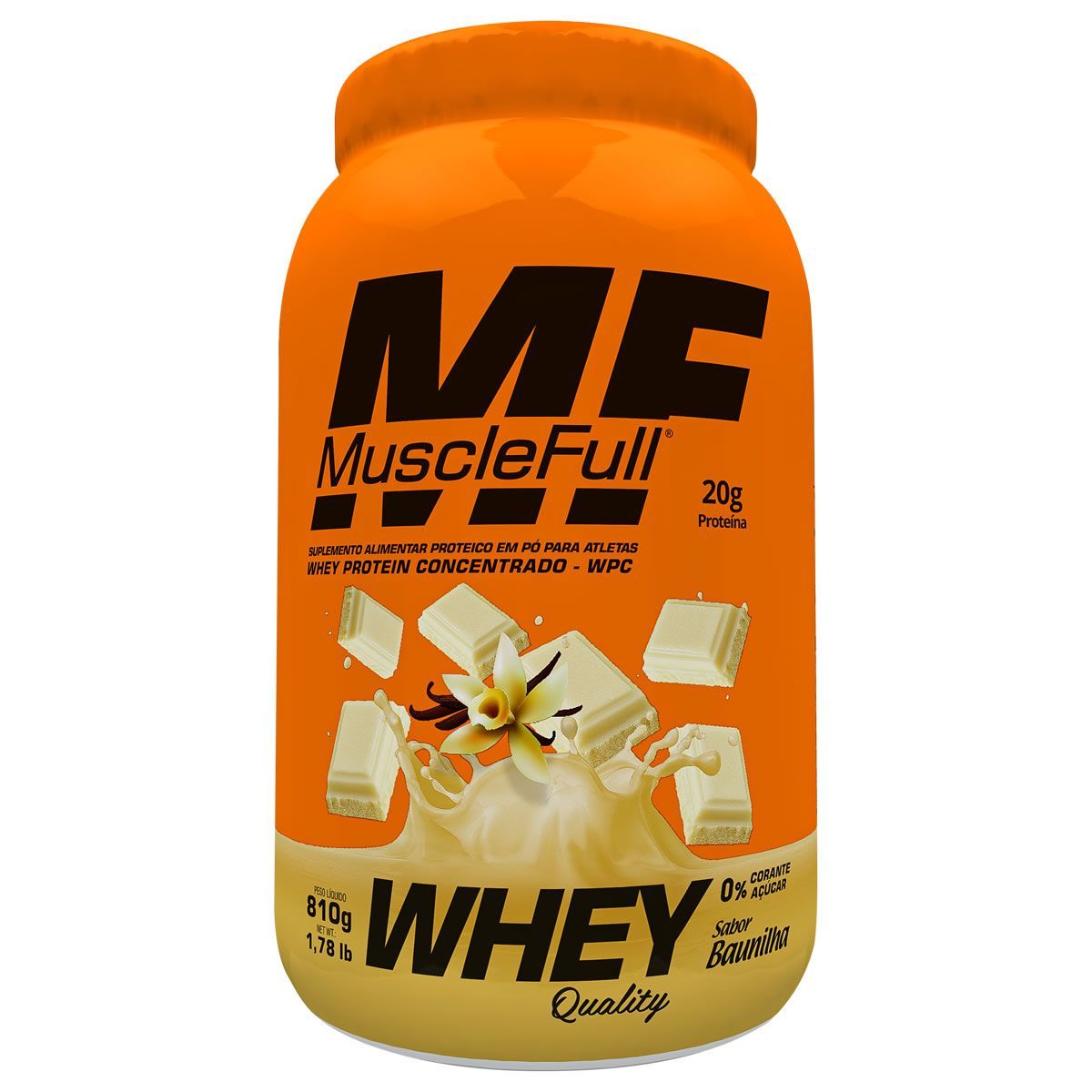 Whey Quality - 810g Baunilha - MuscleFull