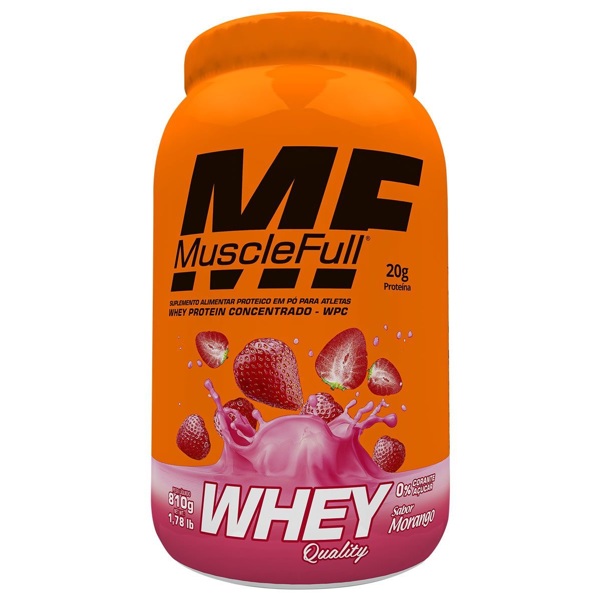 Whey Quality - 810g Morango - MuscleFull