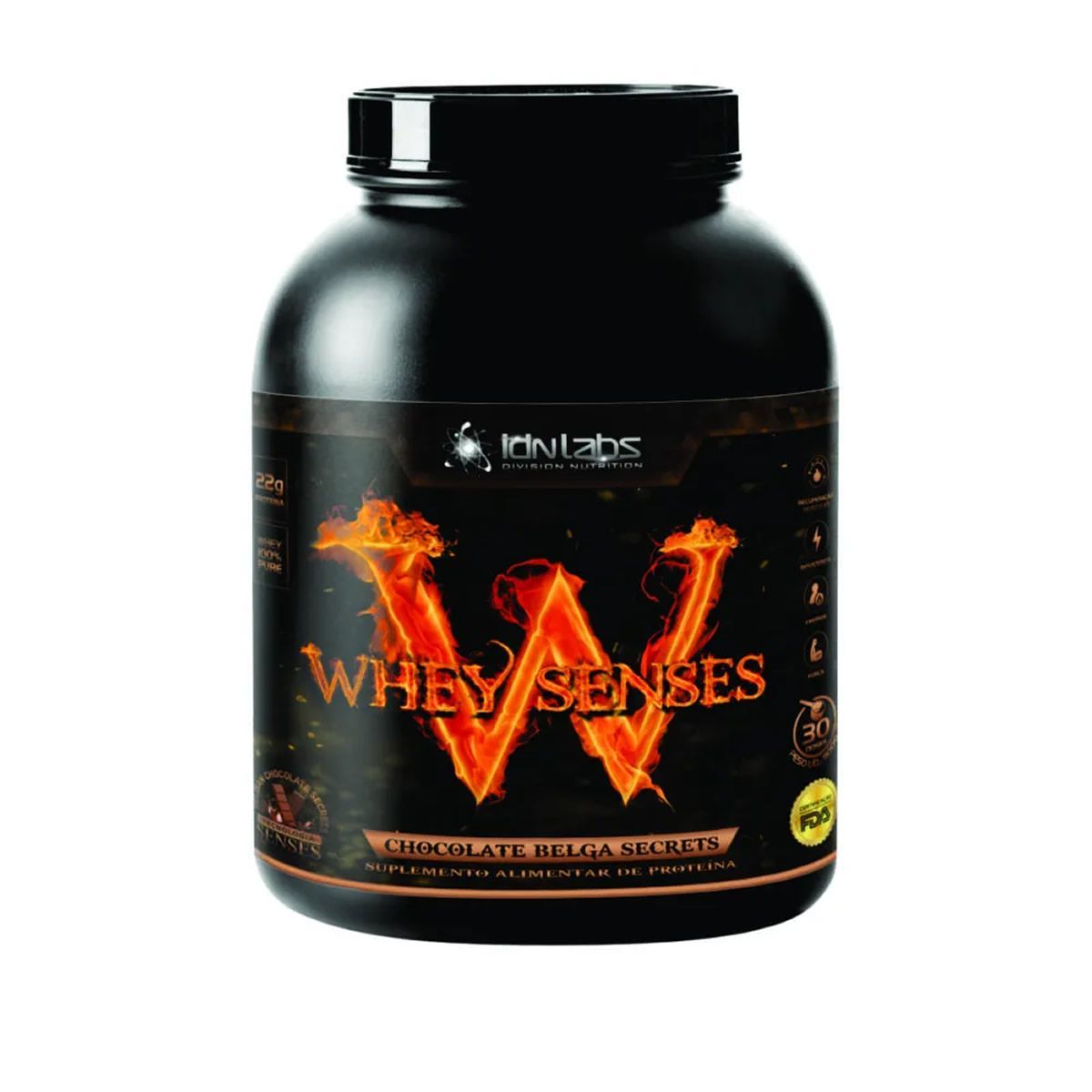 Whey Senses Protein Concentrado - 900g Chocolate Belga Secrets - IDN Labs