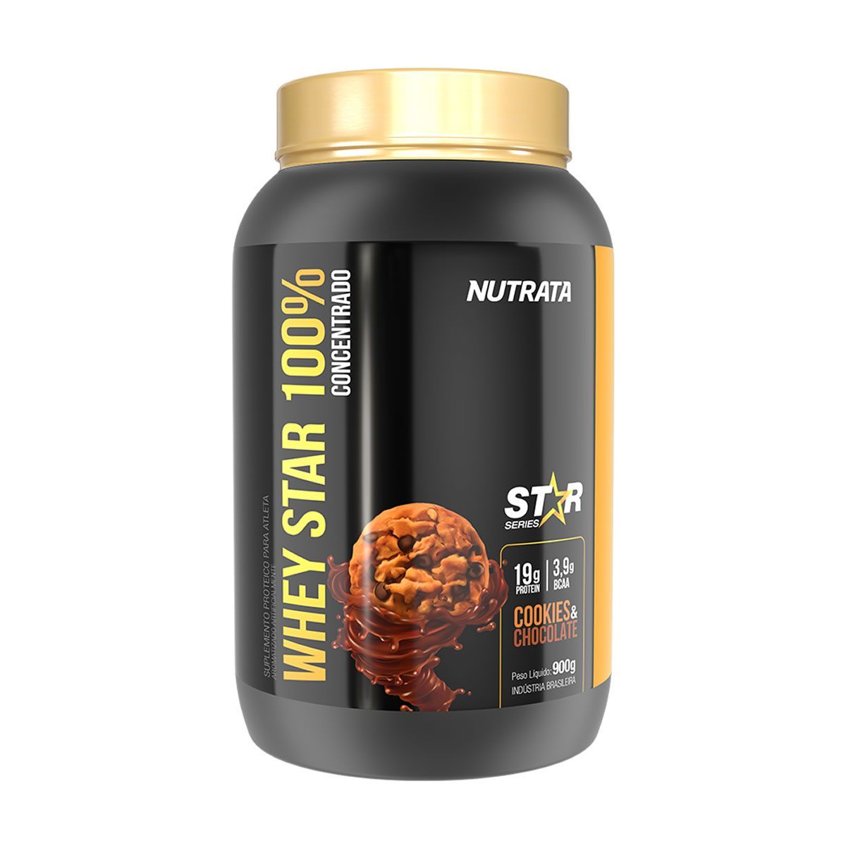 Whey Star 100% - 900g Cookies e Chocolate - Nutrata