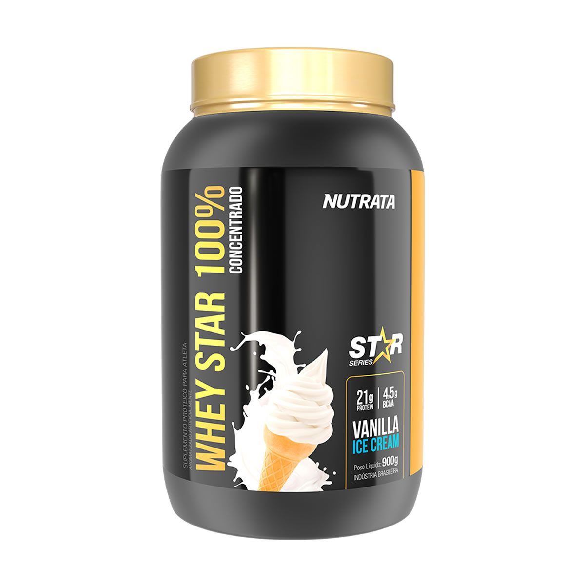 Whey Star 100% - 900g Vanilla Ice Cream - Nutrata*** Data Venc. 30/07/2024