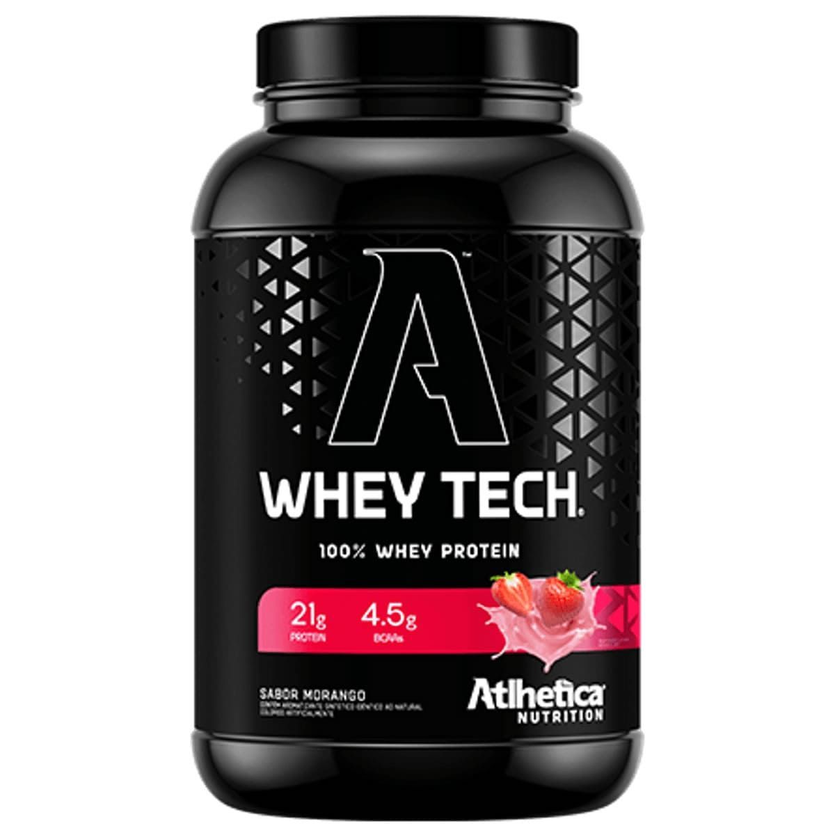 Whey Tech - 900g Morango - Atlhetica Nutrition