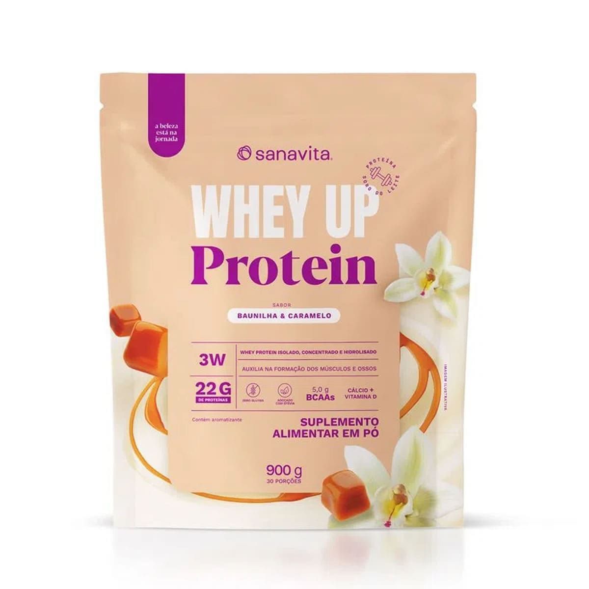 Whey Up 3W - 900g Baunilha & Caramelo - Sanavita