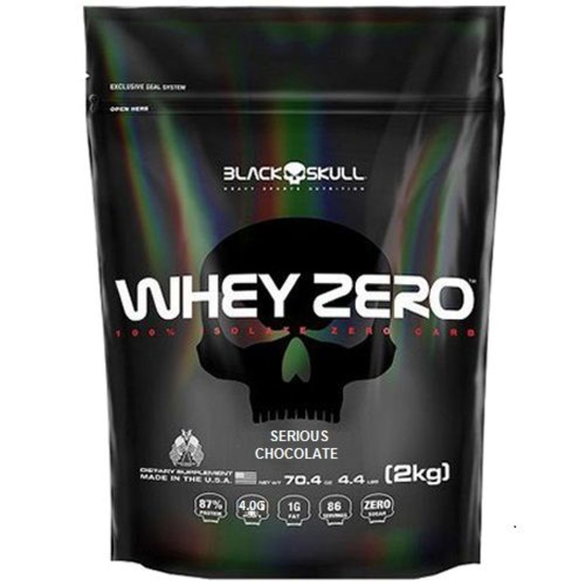 Whey Zero - 2000g Refil Chocolate - Black Skull