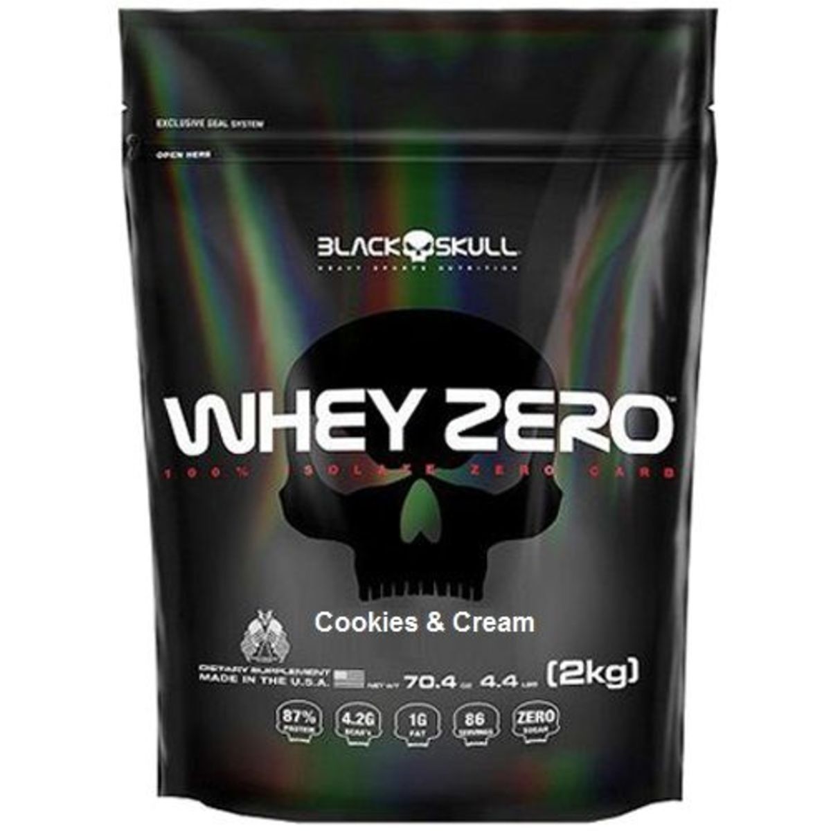 Whey Zero - 2000g Refil Cookies & Cream - Black Skull