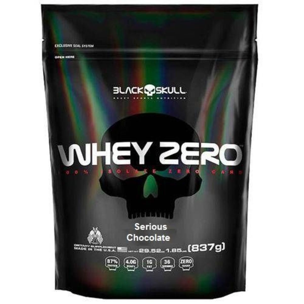 Whey Zero - 837g Chocolate - Black Skull