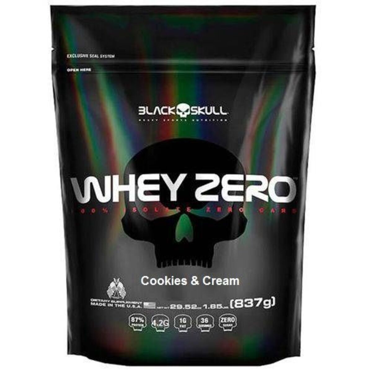 Whey Zero - 837g Cookies & Cream - Black Skull